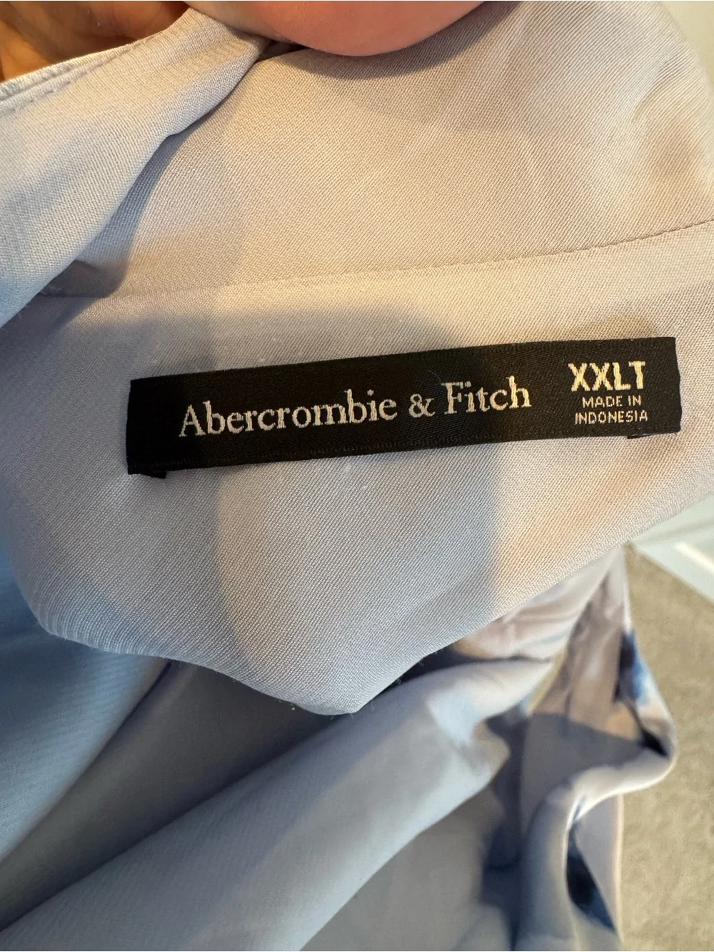 Abercrombie & Fitch Light Blue and Navy Floral Cowl Maxi Dress
